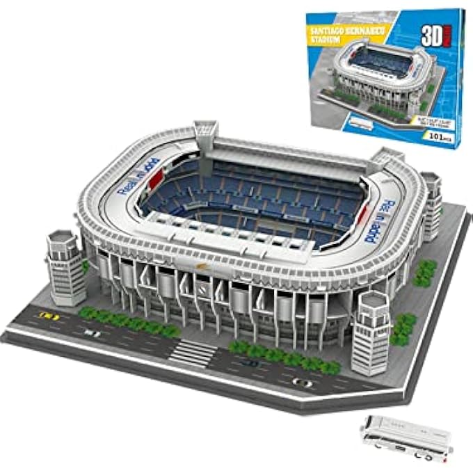REAL MADRID FOOTBALL CLUB PUZZLE, BERNABEU STADIUM DIY MODEL, CHAMPIONS LEAGUE 3D STADIUM PUZZLE, REAL MADRID FAN GIFT - Image 2